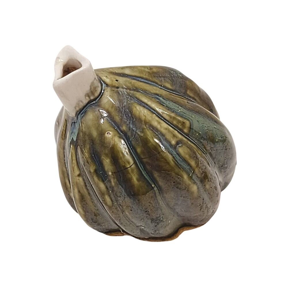Gourd Ceramic Vase Pumpkin Glazed Artsy Decor Kitchen Whimsical Cottagecore